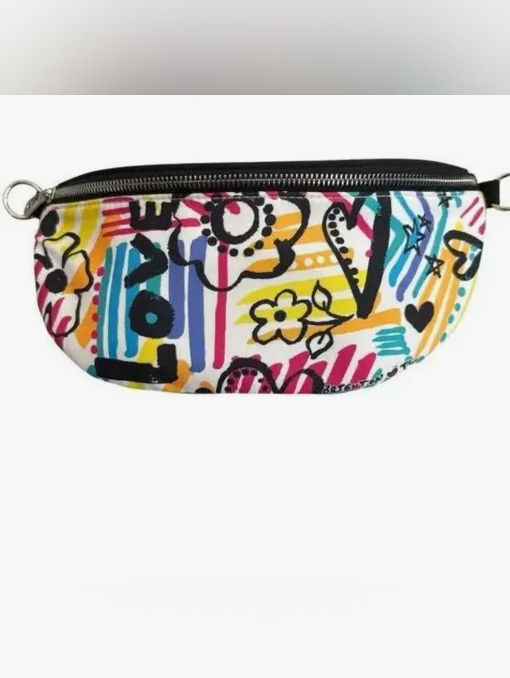 Brighton Graffiti Love Crossbody Belt Bag Fanny Pack Multicolor NWT